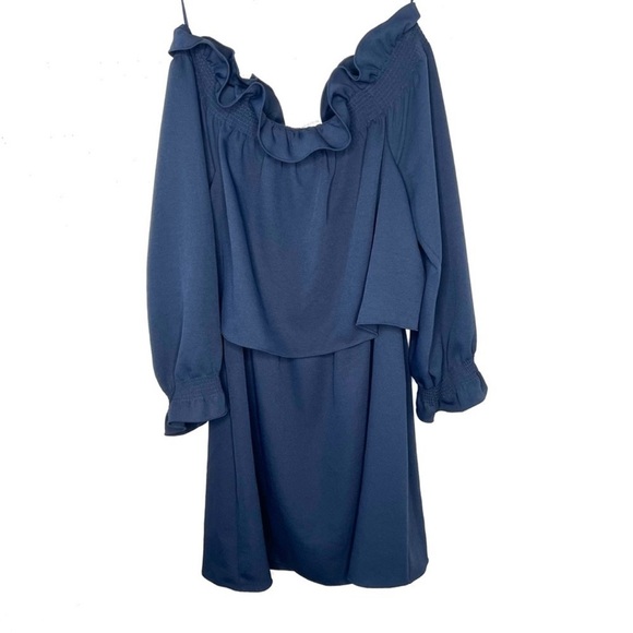 DIANE VON FURSTENBERG Georgie Mini Dress Off The Shoulder Shift Size Medium - Picture 4 of 12